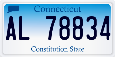 CT license plate AL78834