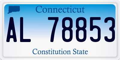 CT license plate AL78853
