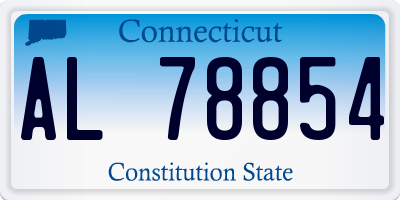 CT license plate AL78854