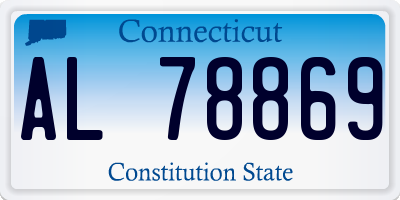 CT license plate AL78869