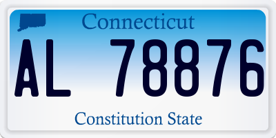CT license plate AL78876