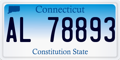 CT license plate AL78893