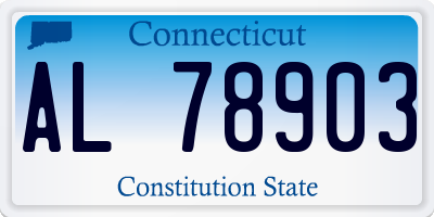 CT license plate AL78903