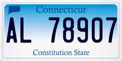 CT license plate AL78907