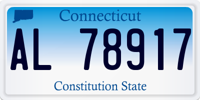 CT license plate AL78917