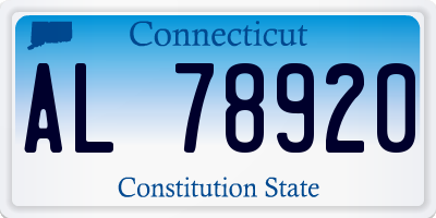 CT license plate AL78920