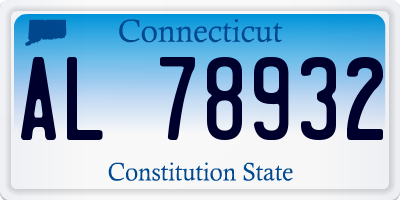 CT license plate AL78932