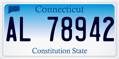 CT license plate AL78942