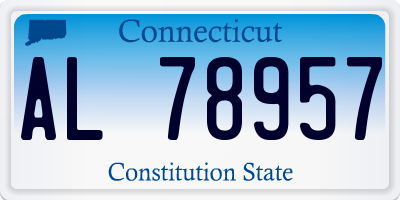 CT license plate AL78957