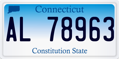 CT license plate AL78963