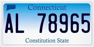 CT license plate AL78965
