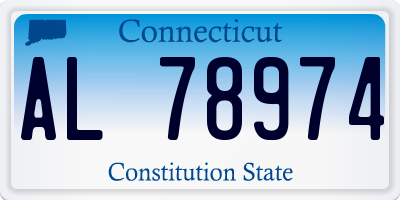 CT license plate AL78974