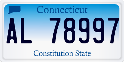 CT license plate AL78997