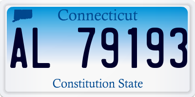 CT license plate AL79193