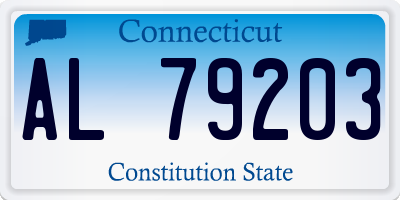 CT license plate AL79203