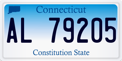 CT license plate AL79205