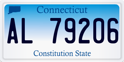 CT license plate AL79206