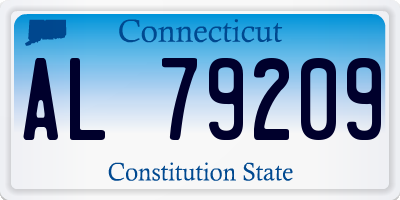 CT license plate AL79209