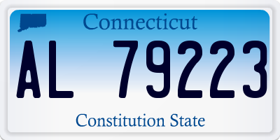 CT license plate AL79223