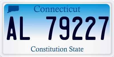 CT license plate AL79227