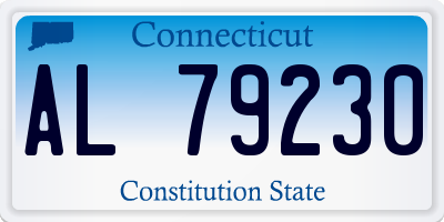 CT license plate AL79230
