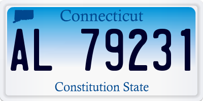 CT license plate AL79231