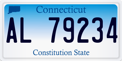 CT license plate AL79234