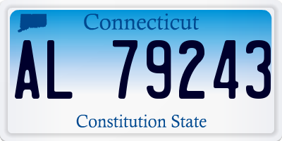 CT license plate AL79243