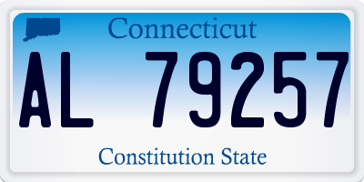 CT license plate AL79257