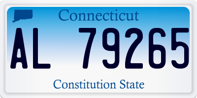 CT license plate AL79265