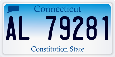 CT license plate AL79281