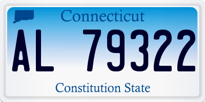 CT license plate AL79322