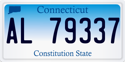 CT license plate AL79337