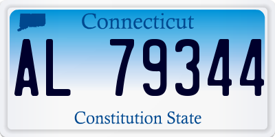 CT license plate AL79344