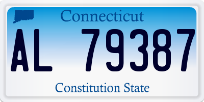 CT license plate AL79387