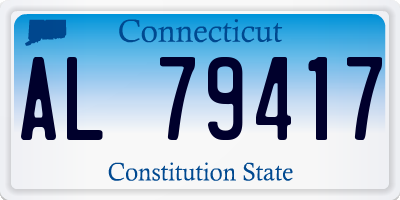 CT license plate AL79417
