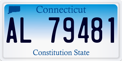CT license plate AL79481