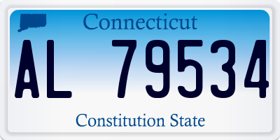CT license plate AL79534