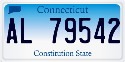 CT license plate AL79542