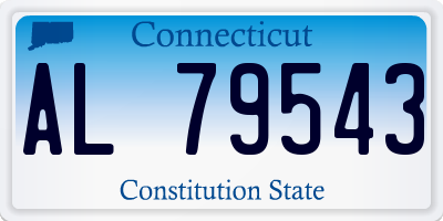 CT license plate AL79543