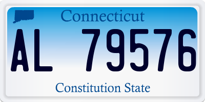 CT license plate AL79576