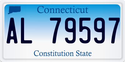 CT license plate AL79597