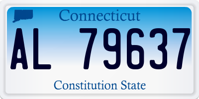 CT license plate AL79637