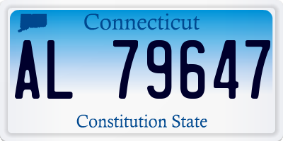 CT license plate AL79647