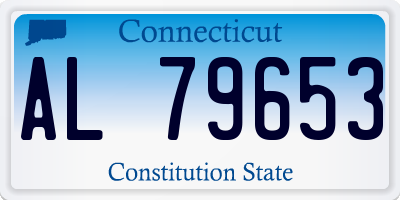 CT license plate AL79653