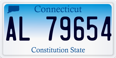 CT license plate AL79654