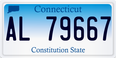 CT license plate AL79667
