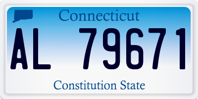 CT license plate AL79671
