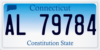 CT license plate AL79784