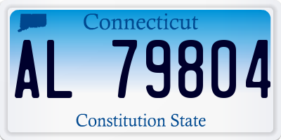 CT license plate AL79804